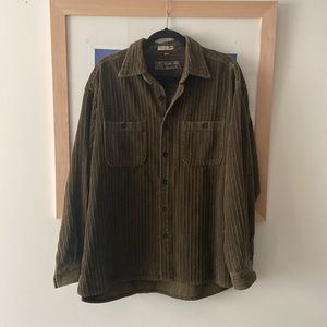 VINTAGE 100% Cotton Corduroy Button Down